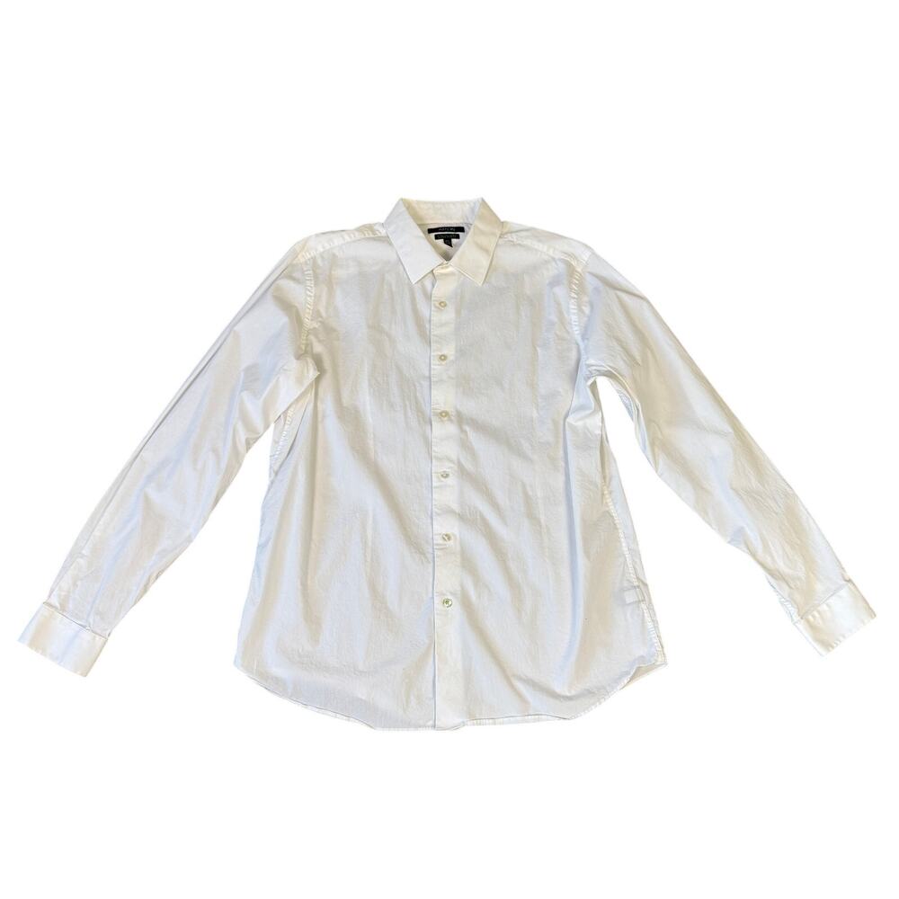 Apt 9 Extra Slim Fit Stretch Button Up Shirt US Men's 17.5 / 36 / 37